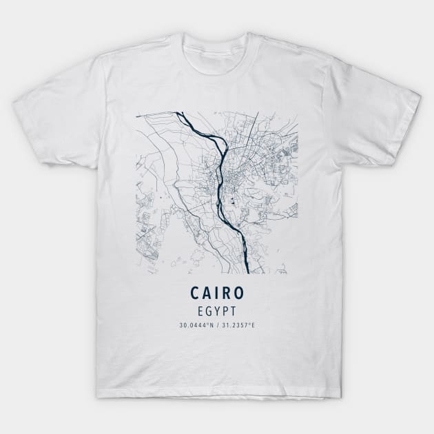 cairo simple map T-Shirt by boy cartograph